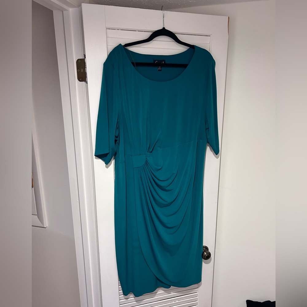 Green Draped Women’s Dress